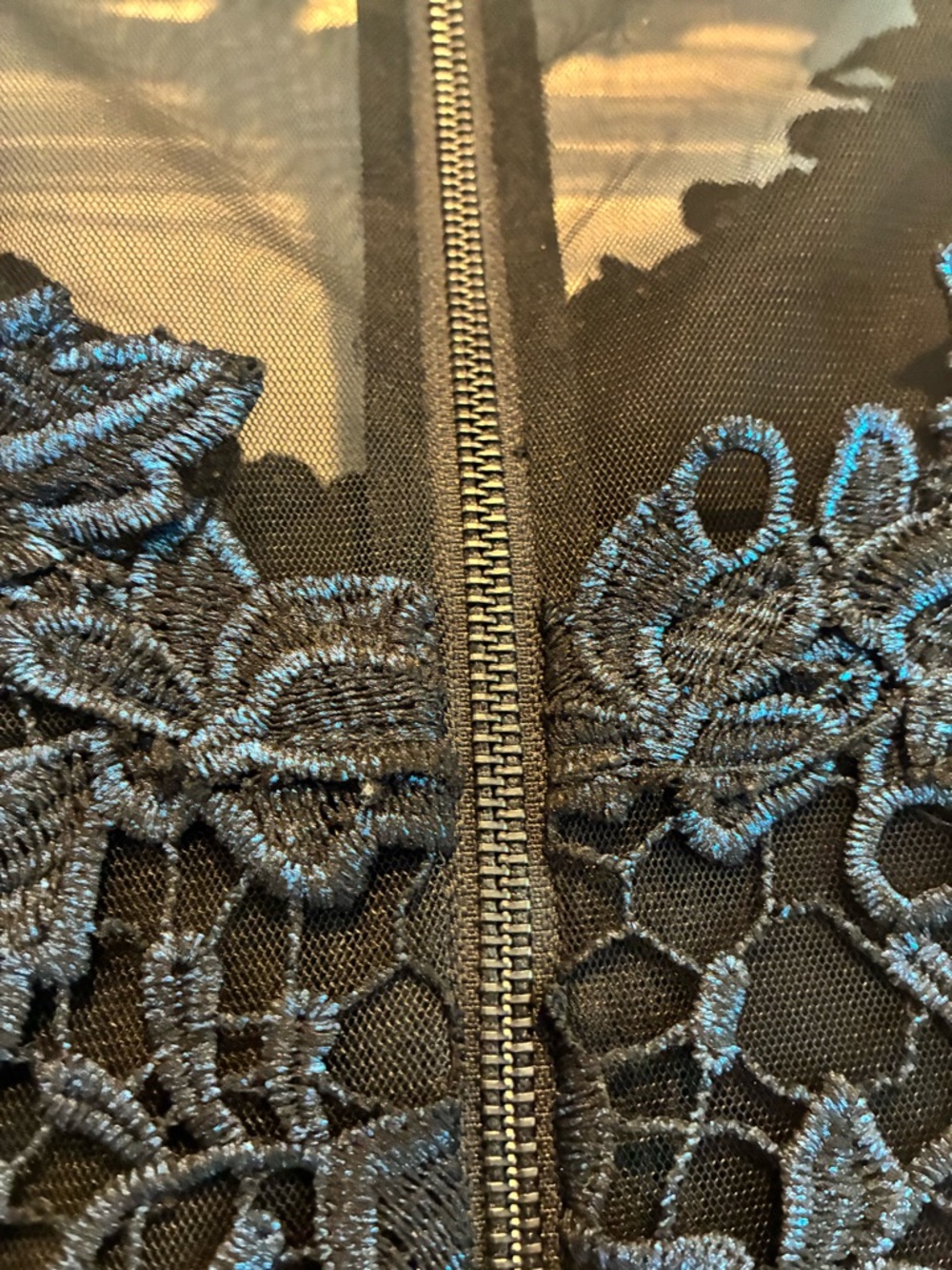 Cache Black Floral Lace Mini Dress - Picture 6 of 8